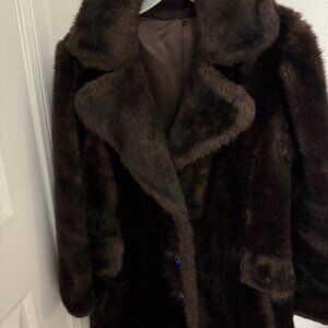 Vintage Baccarach brown faux fur jacket